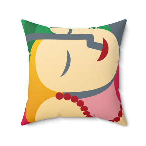 Picasso-esque "The Dream" Square Pillow Featuring a Brainteasing Riddle