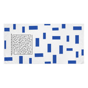 Mink-Cotton Towel Featuring a Maze Puzzle