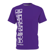 Purple Unisex Tee Featuring an "Everything is Alright" Rebus Puzzle