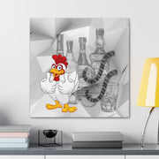 Gallery Wall Canvas Featuring a "Cocktails" Rebus Puzzle