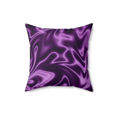 Purple Square Pillow Featuring a Rebus Puzzle