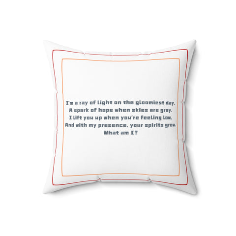 Picasso-esque "The Dream" Square Pillow Featuring a Brainteasing Riddle