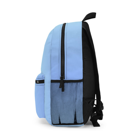 Blue Green Backpack Featuring a "Count the Rectangles" Puzzle