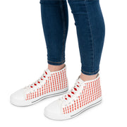 Women's High-Top Sneakers Featuring "Ready to Go" Rebus Puzzle