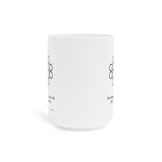 White Ceramic Mug Featuring a "Count the 8s" Puzzle