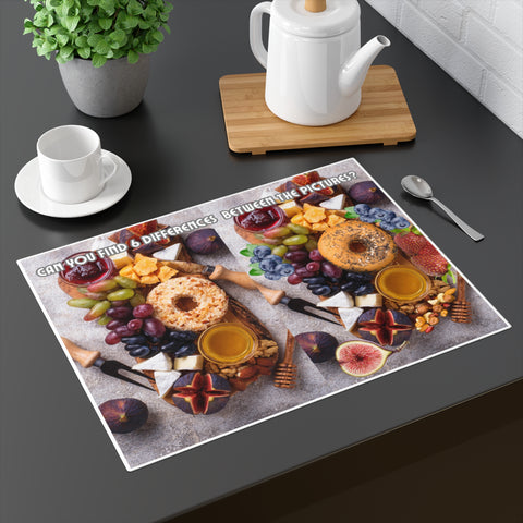 Charcuterie Kitchen Placemat Featuring a "Find the Difference" Puzzle