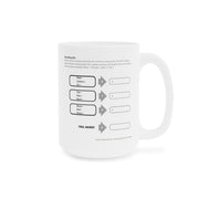 White Ceramic Mug Featuring a "Word Warp" Puzzle