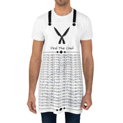 White Apron Featuring a "Find the Chef" Puzzle