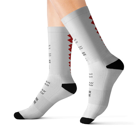 "Ready" Rebus Puzzle Socks