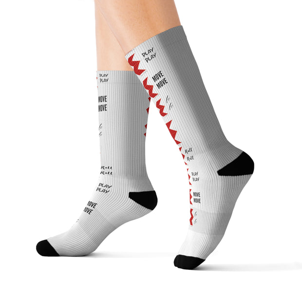 "Ready" Rebus Puzzle Socks