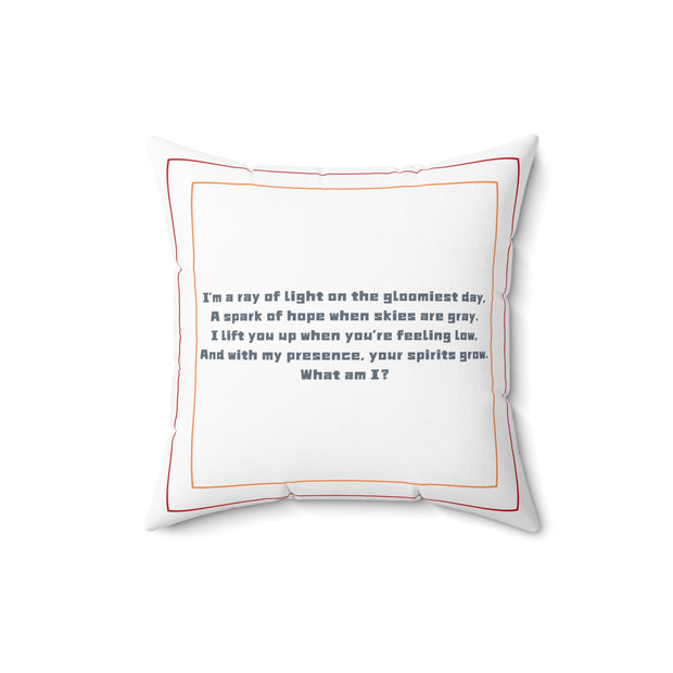 Picasso-esque "The Dream" Square Pillow Featuring a Brainteasing Riddle