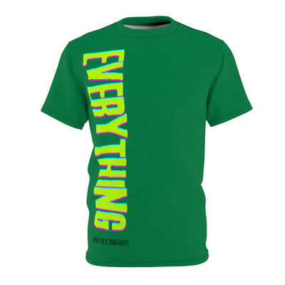 Green Unisex Tee Featuring an "Everything is Alright" Rebus Puzzle