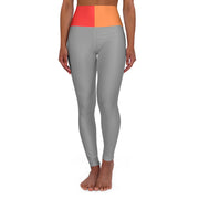 High Waisted Yoga Leggings Featuring a "Ready" Rebus Puzzle