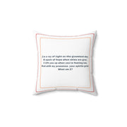 Picasso-esque "The Dream" Square Pillow Featuring a Brainteasing Riddle