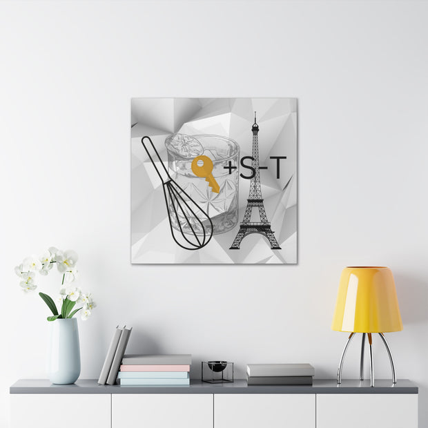 Canvas Gallery Wall Canvas Featuring a "Whiskey Sour" Rebus Puzzle