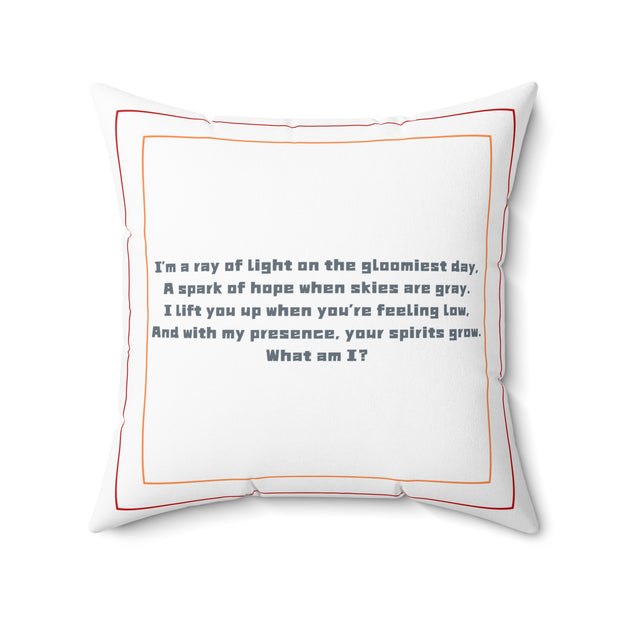 Picasso-esque "The Dream" Square Pillow Featuring a Brainteasing Riddle