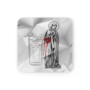 Corkwood Coaster Set Featuring a "Bloody Mary" Rebus Puzzle