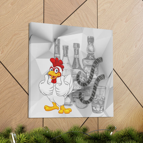 Gallery Wall Canvas Featuring a "Cocktails" Rebus Puzzle