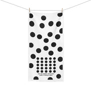 Mink-Cotton Towel Featuring a "Connect the Dots" Puzzle