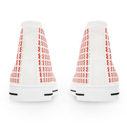 Women's High-Top Sneakers Featuring "Ready to Go" Rebus Puzzle