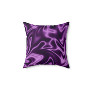 Purple Square Pillow Featuring a Rebus Puzzle