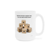 White Ceramic Mug Featuring a "Find the Numbers" Puzzle