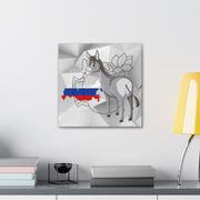 Gallery Wall Canvas Featuring a "Moscow Mule" Rebus Puzzle