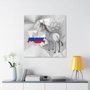 Gallery Wall Canvas Featuring a "Moscow Mule" Rebus Puzzle