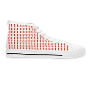 Women's High-Top Sneakers Featuring "Ready to Go" Rebus Puzzle