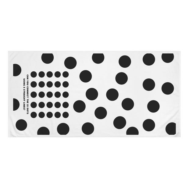 Mink-Cotton Towel Featuring a "Connect the Dots" Puzzle