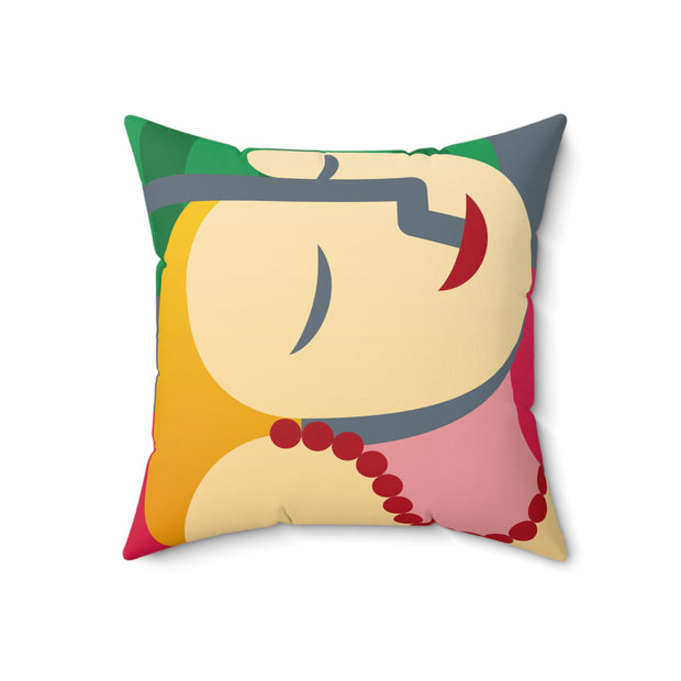 Picasso-esque "The Dream" Square Pillow Featuring a Brainteasing Riddle