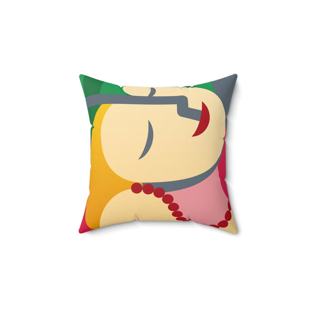 Picasso-esque "The Dream" Square Pillow Featuring a Brainteasing Riddle