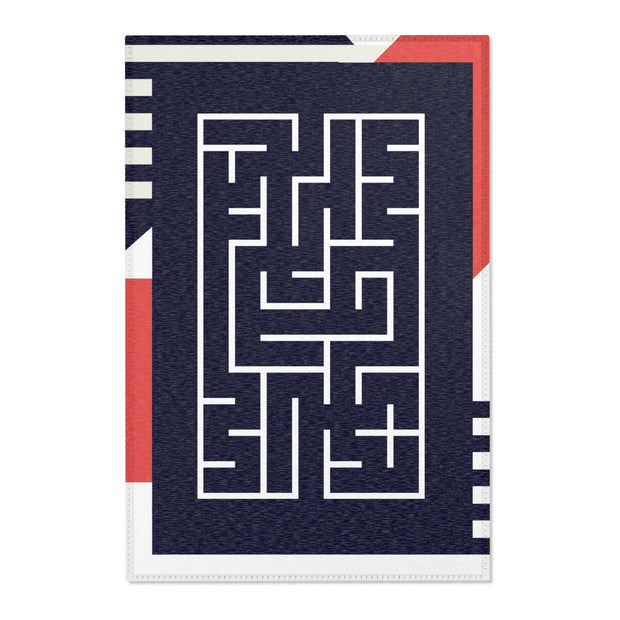 Area Rug Featuring a Maze Puzzle